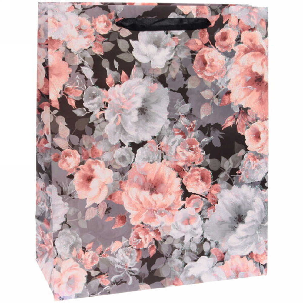 Пакет подарочный «Цветы» 32*26*12 см