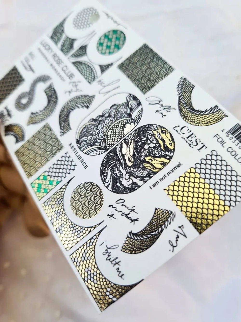 Lucky Rose Слайдеры наклейки для ногтей Foil 180