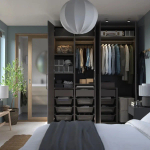 Гардероб - IKEA PAX/FORSAND/ПАКС/ФОРСАНД ИКЕА, 200x60x236 см, темно-серый