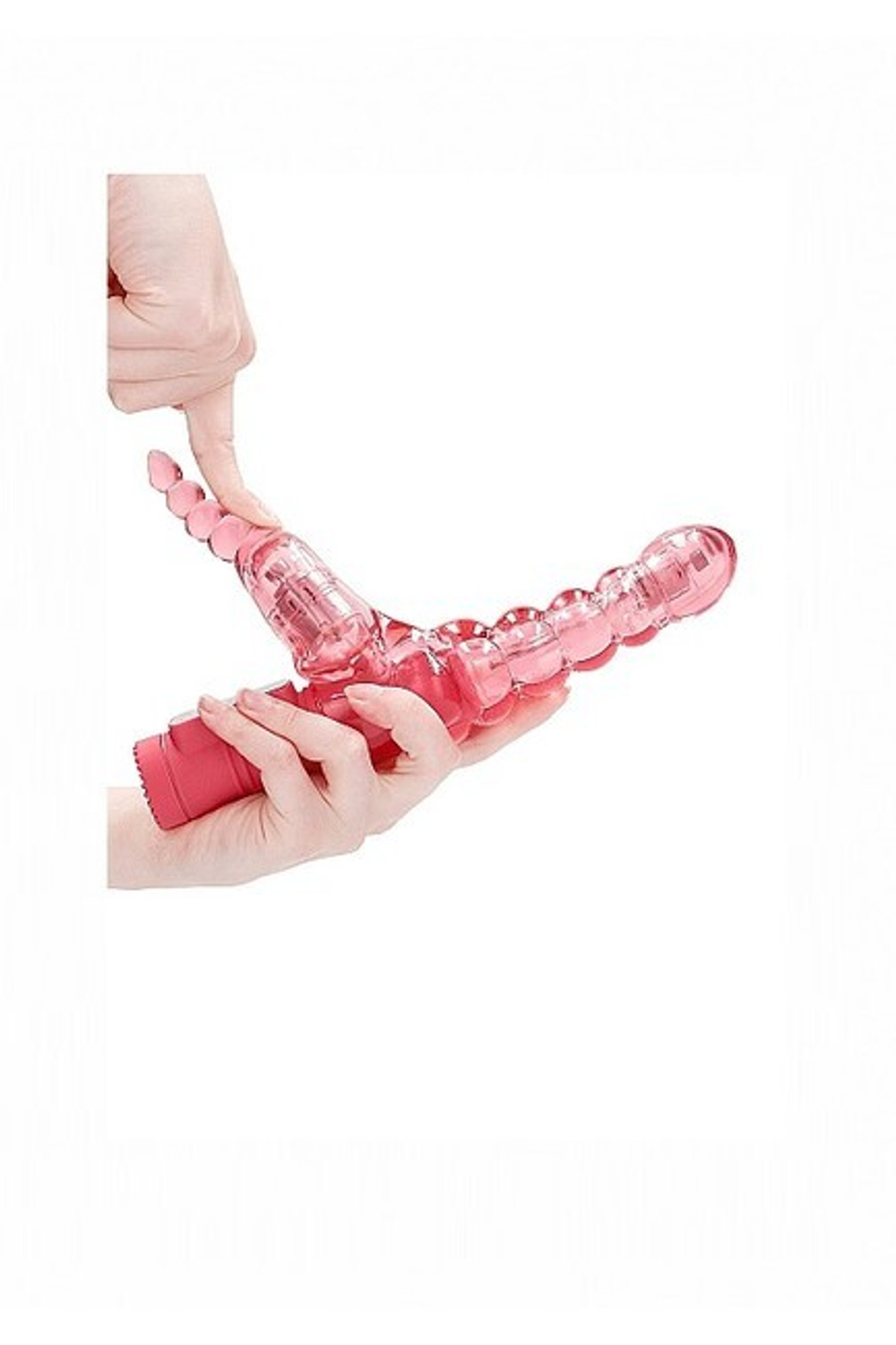 Вибратор с рельефом в виде пузырьков и стимулятором клитора Rotating Bubbles, розовый (Цвет: розовый)