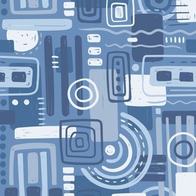 АБСТРАКЦИЯ В СИНИХ ТОНАХ