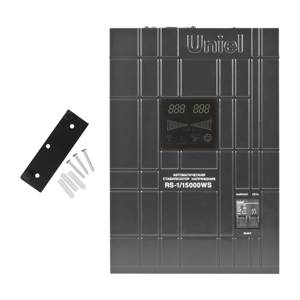 RS-1-15000WS Стабилизатор напряжения релейный однофазный настенный. с гальванической развязкой. 15000ВА. TM Uniel