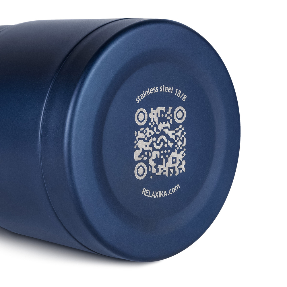 Термос для еды Relaxika 301 (1 литр), темно-синий