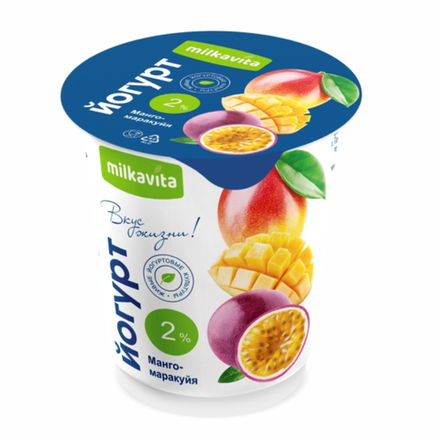 Йогурт Milkavita Манго-маракуйя 2% 300 гр
