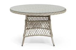 "Эспрессо" плетеный круглый стол, диаметр 118 см, цвет бежевый