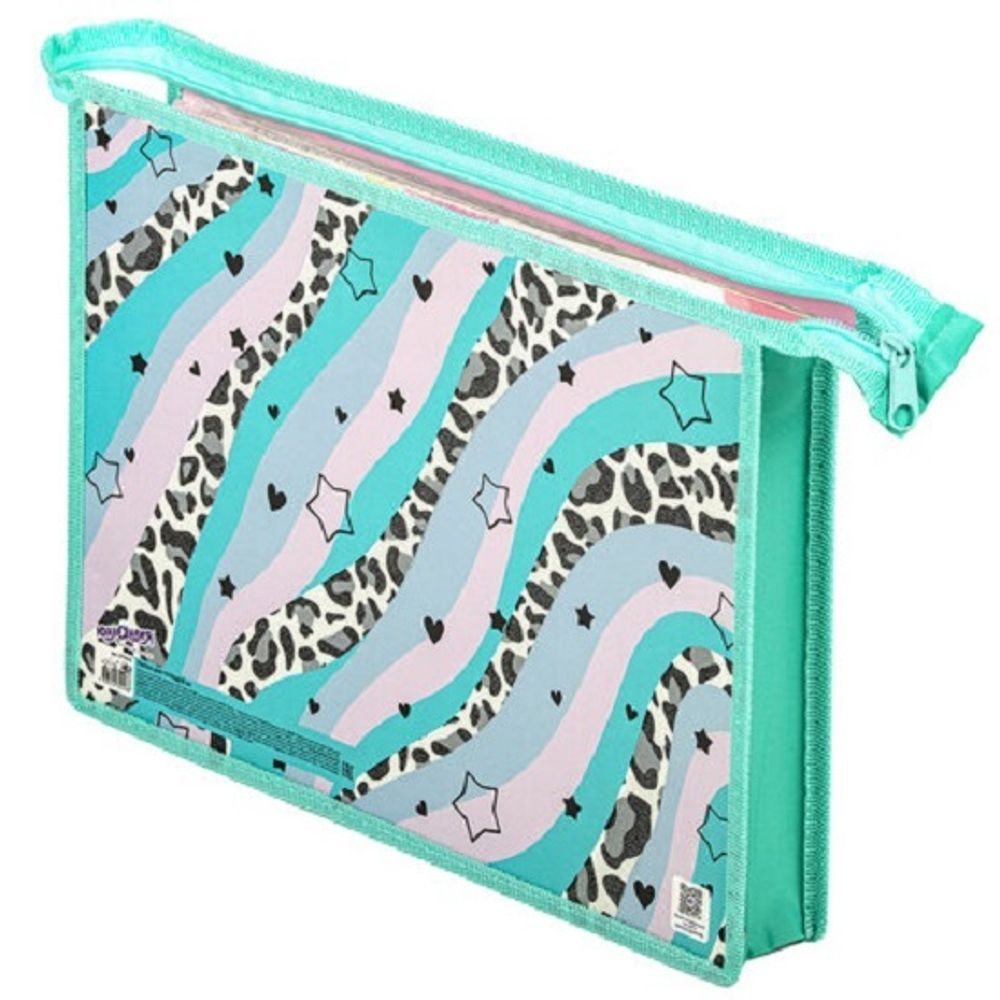 Папка для тетрадей 1 отделение А4 на молнии Юнландия Trendsetter, пластик