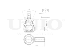 Наконечник рулевой тяги левый UNIO SSP-10180