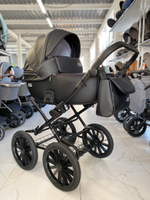 Коляска  MONTANA ECCO Prestige (2 в 1) (RIKO BASIC) 12 Black (черный)
