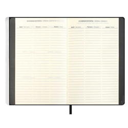 Еженедельник датированный 2026 ESCALADA, А5, 80 л., арт. 70334/ 15 БУЙВОЛ ЧЁРНЫЙ (кожзам: 149x211 мм, мягкий переплёт, материал обложки: искусственная кожа "Буйвол"; декор: блинтовое тиснение; способ крепления блока: ниткошвейный; вн. блок: 80 л., кр