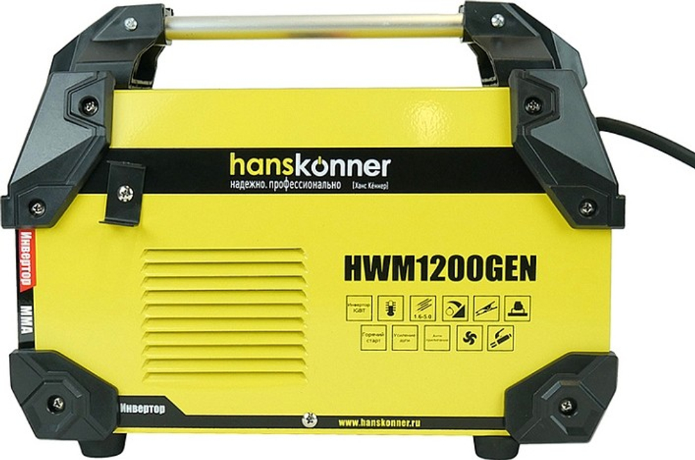 Сварочный инвертор HANSKONNER HWM1200GEN работа от генератора