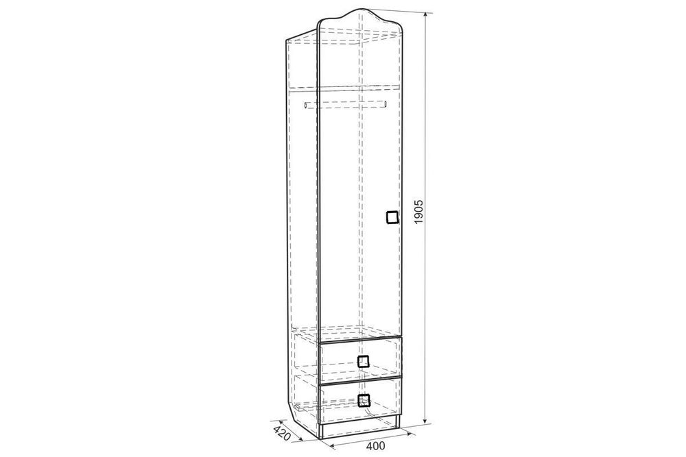 Детская «Амели» (дуб млечный), ЛДСП, Мебельсон
