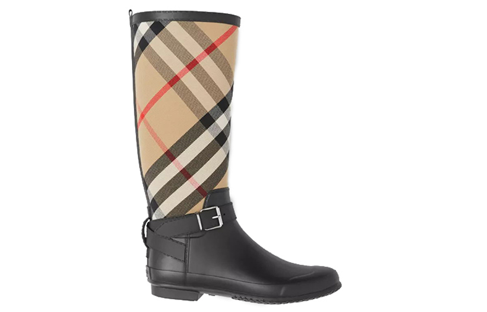 Burberry House Checked Slip-On Rain Boots