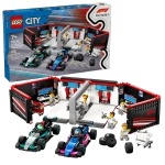 Конструктор LEGO City 60444 Гараж F1 для Mercedes-AMG и Alpine