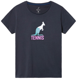Женская футболка теннисная Australian Graphic Play T-Shirt - blue navy