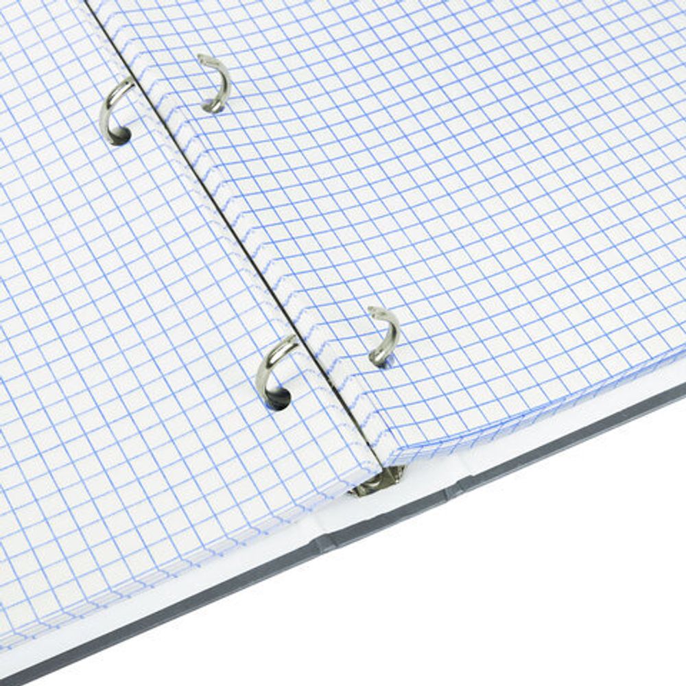 Тетрадь на кольцах БОЛЬШАЯ А4, 215х305 мм, 100 л., твердый картон, клетка, BRAUBERG, "Rhythm", 405407