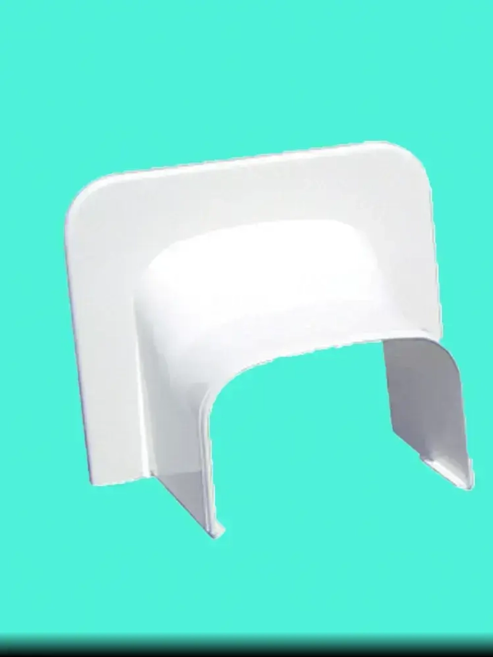 Прямой ввод в стену 74х55 мм (белый)