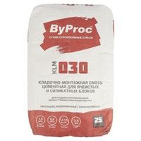 Смесь кладочно-монтажная для ячеистых блоков ByProc KLM-030 25 кг