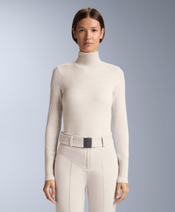 Oysho Бесшовная термофутболка с геометрическим узором Base Layer, светлый серо-коричневый