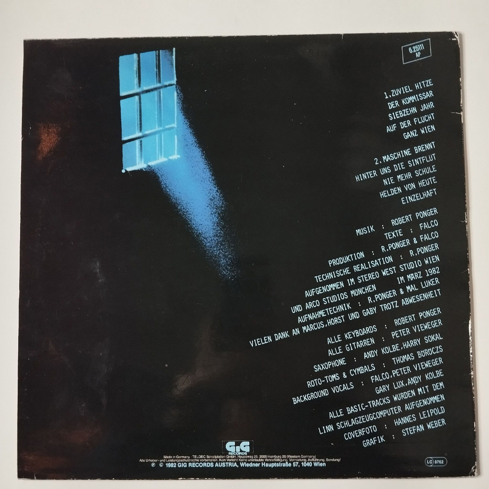 Винтажная виниловая пластинка LP Falco Einzelhaft (Germany 1982)