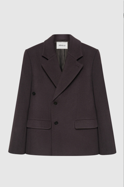 Полупальто из шерсти шоколадного цвета