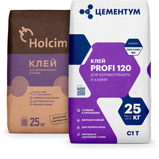 Клей ЦЕМЕНТУМ (Holcim) для плитки и керамогранита 120 С1 Т 25 кг