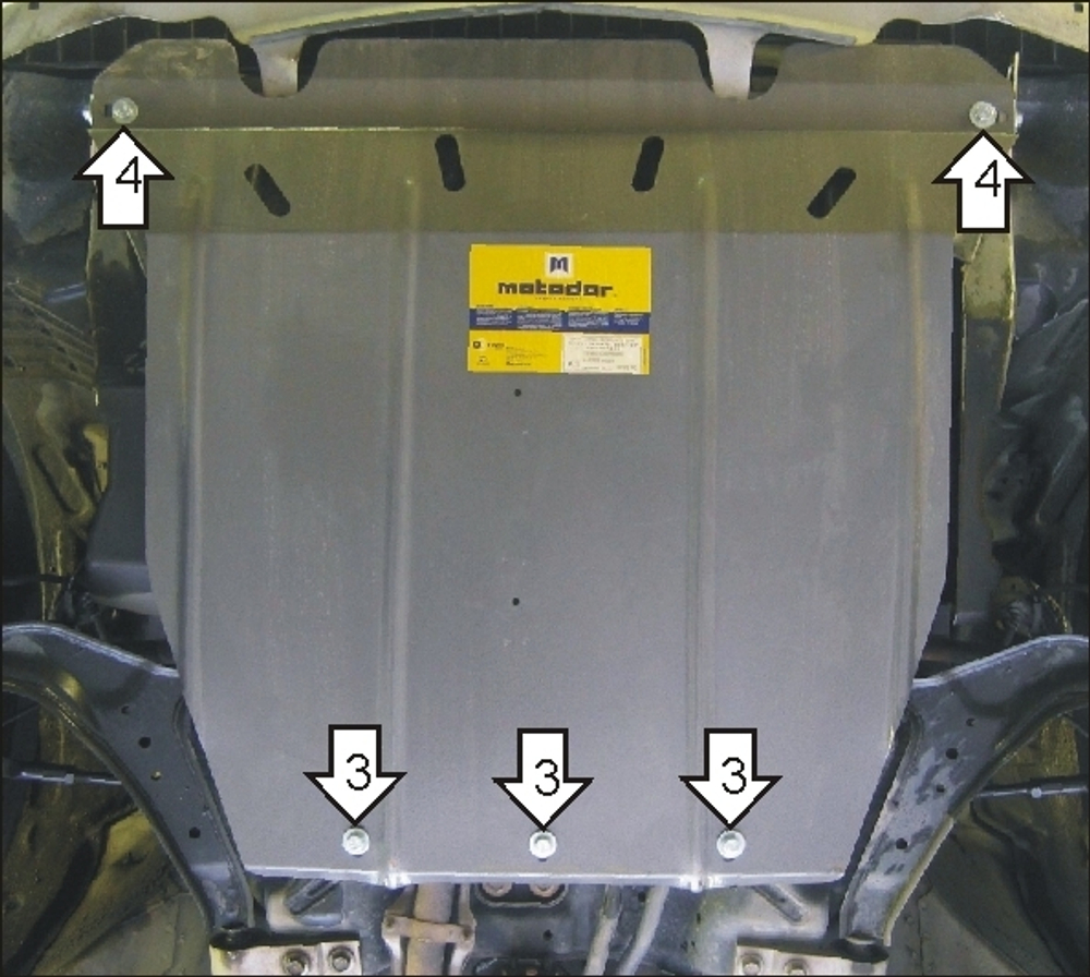 Защита стальная 2 мм Д, КПП Nissan Almera Tino MOTODOR.01414