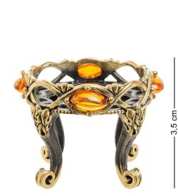 Народные промыслы AM-1907 Подсвечник « Французский» (латунь, янтарь)