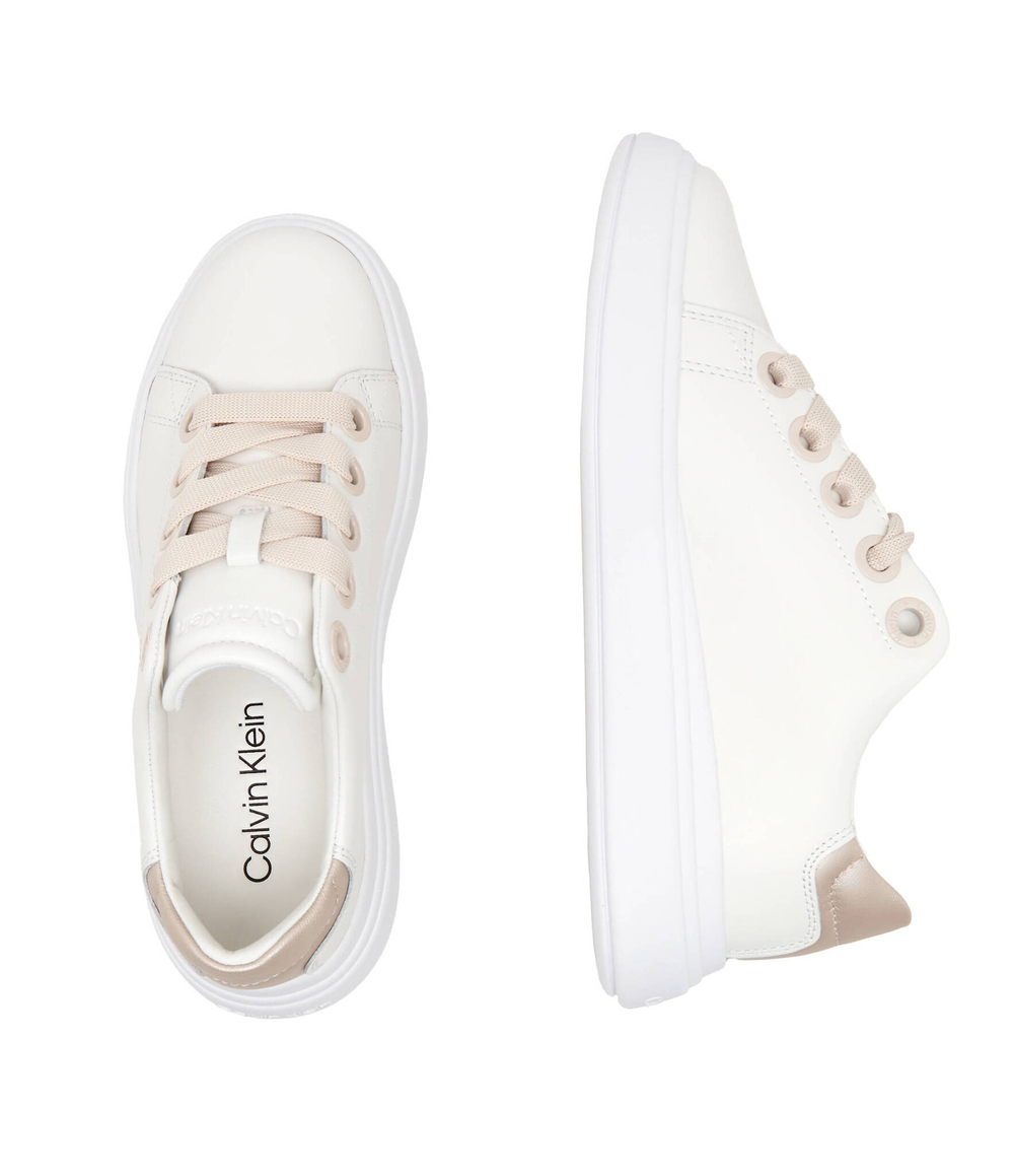 Кожаные кроссовки Calvin Klein - экрю(HW0HW02085)