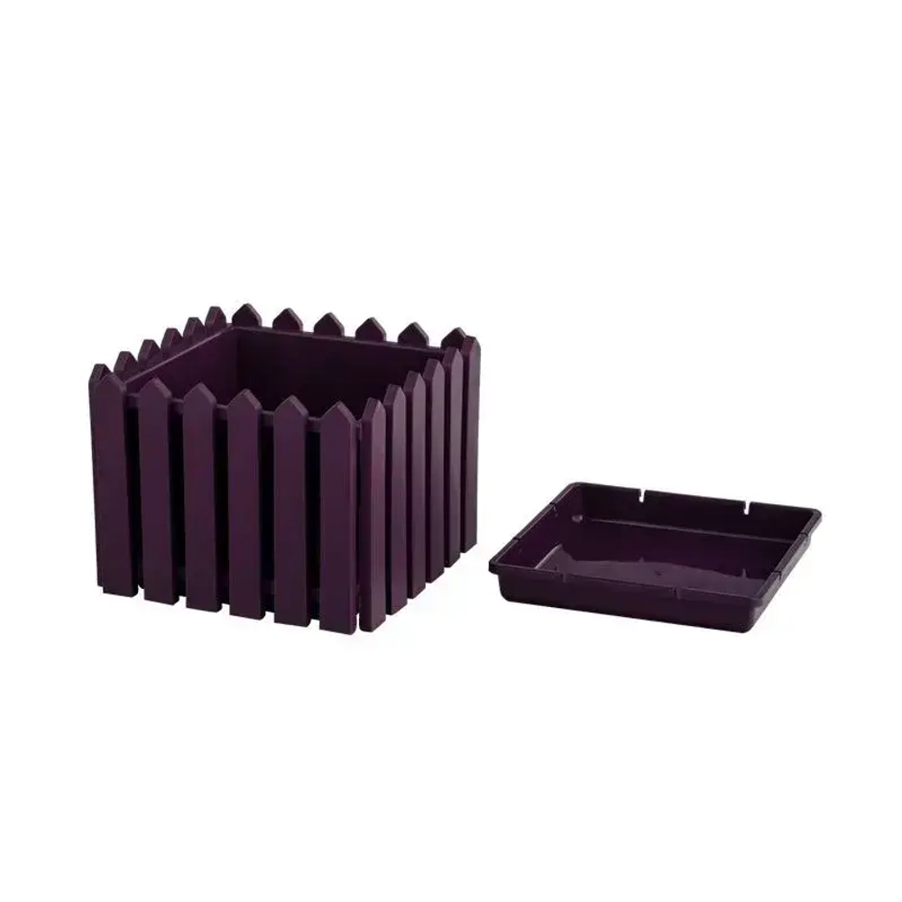 Кашпо Лардо квадратное среднее лиловый 284х218мм