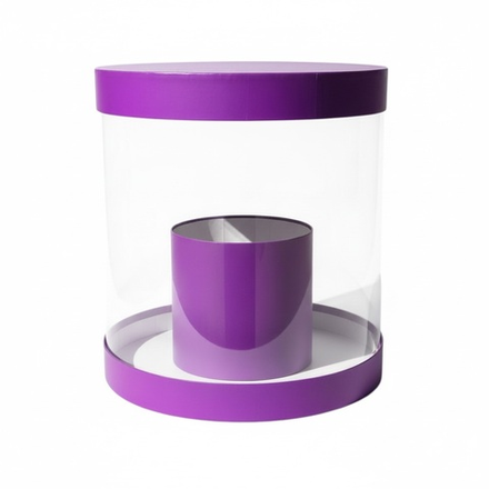 Коробка аквариум 32см Цвет : Фиолетовый .