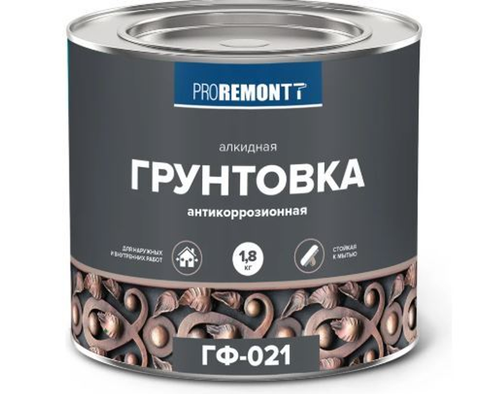 Грунтовка ГФ-021 Proremontt  серый 1,8 кг