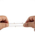 Эластичное эрекционное кольцо с шипиками и шариком (Цвет: белый)