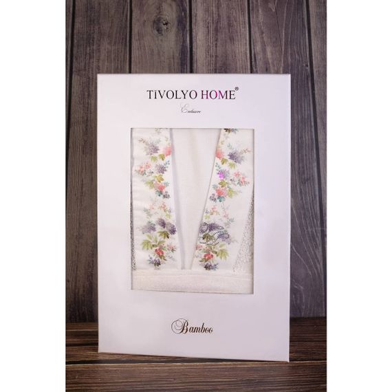 VERSAILES махровый  женский халат кремовый Tivolyo Home Турция