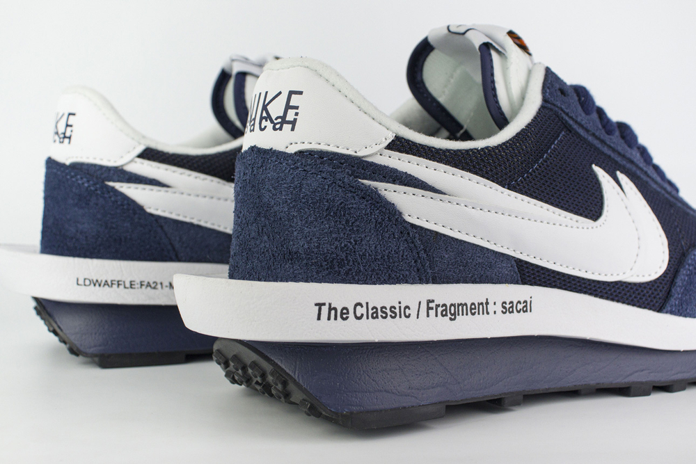 Кроссовки Nike LD Waffle SF Sacai x Fragment Blue Void