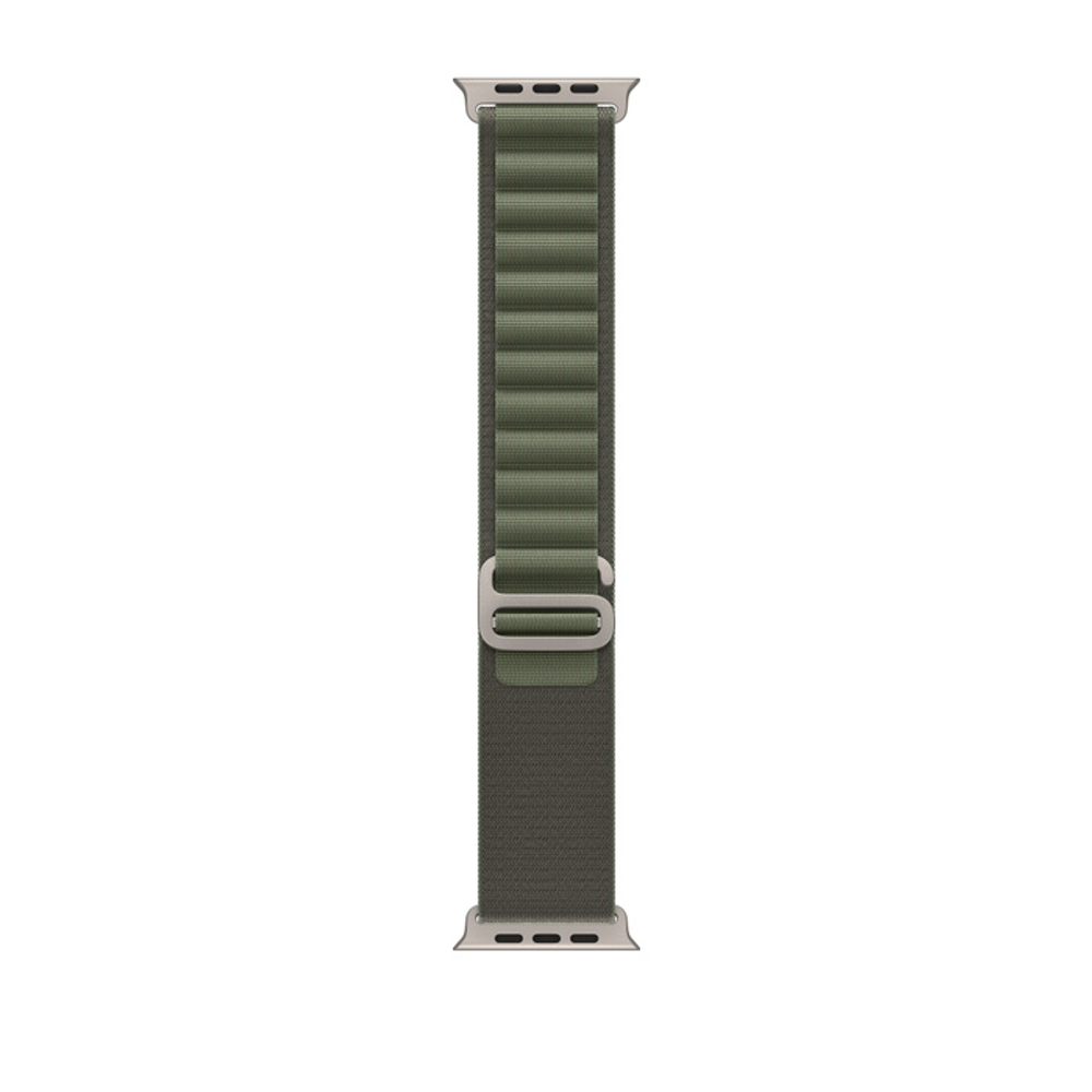 Apple Watch Ultra 49 mm Titanium Case with Green Alpine Loop