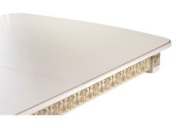 Деревянный стол Морнит 180(240)х100х76 слоновая кость / золото