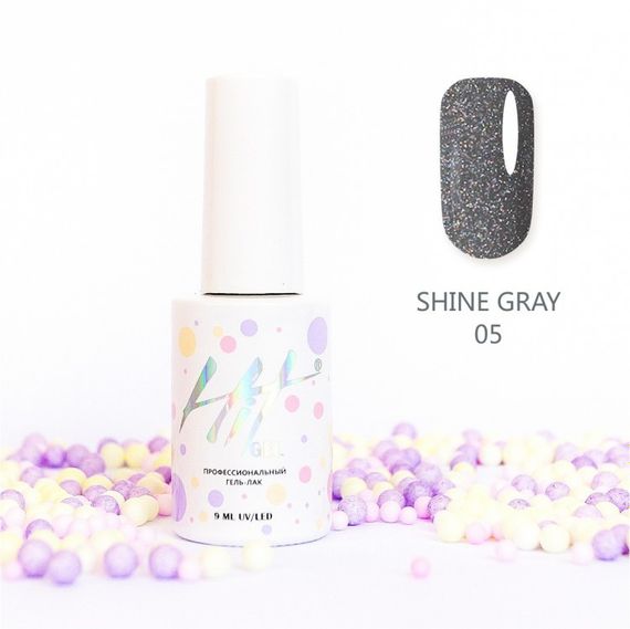 Гель-лак ТМ &quot;HIT gel&quot; №05 Shine Gray, 9 мл