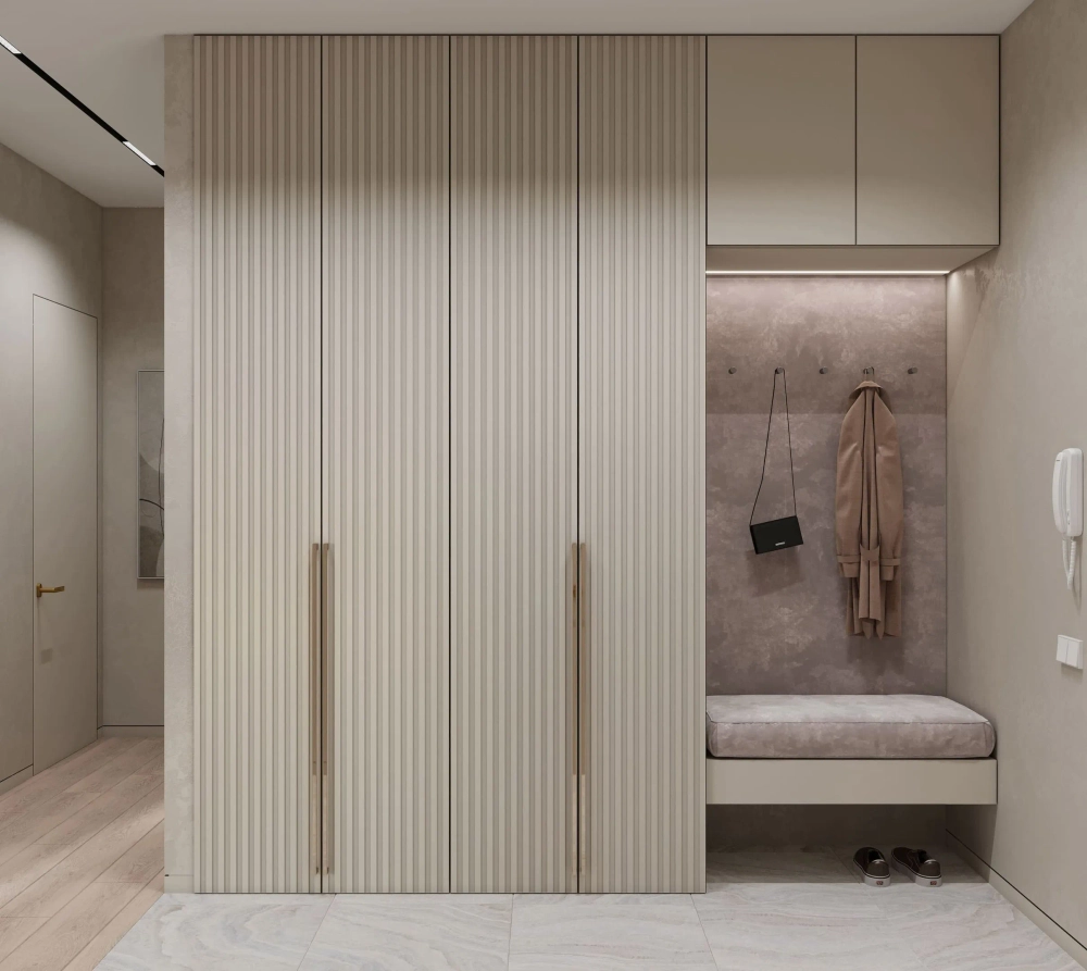 Мягкие панели и сиденье в прихожую