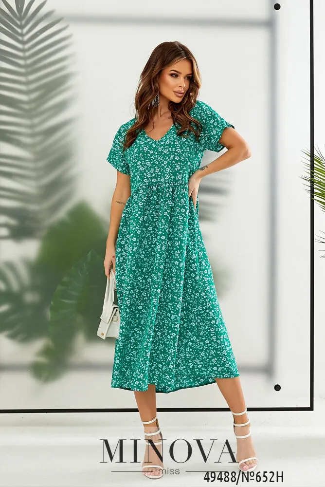 Платье 652Н-зеленый Minova