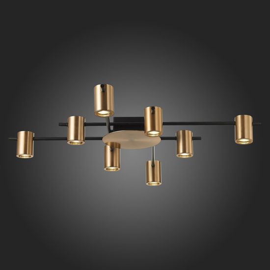 SL1207.402.08 Светильник потолочный ST-Luce Черный/Латунь GU10 8*7W VEROLI