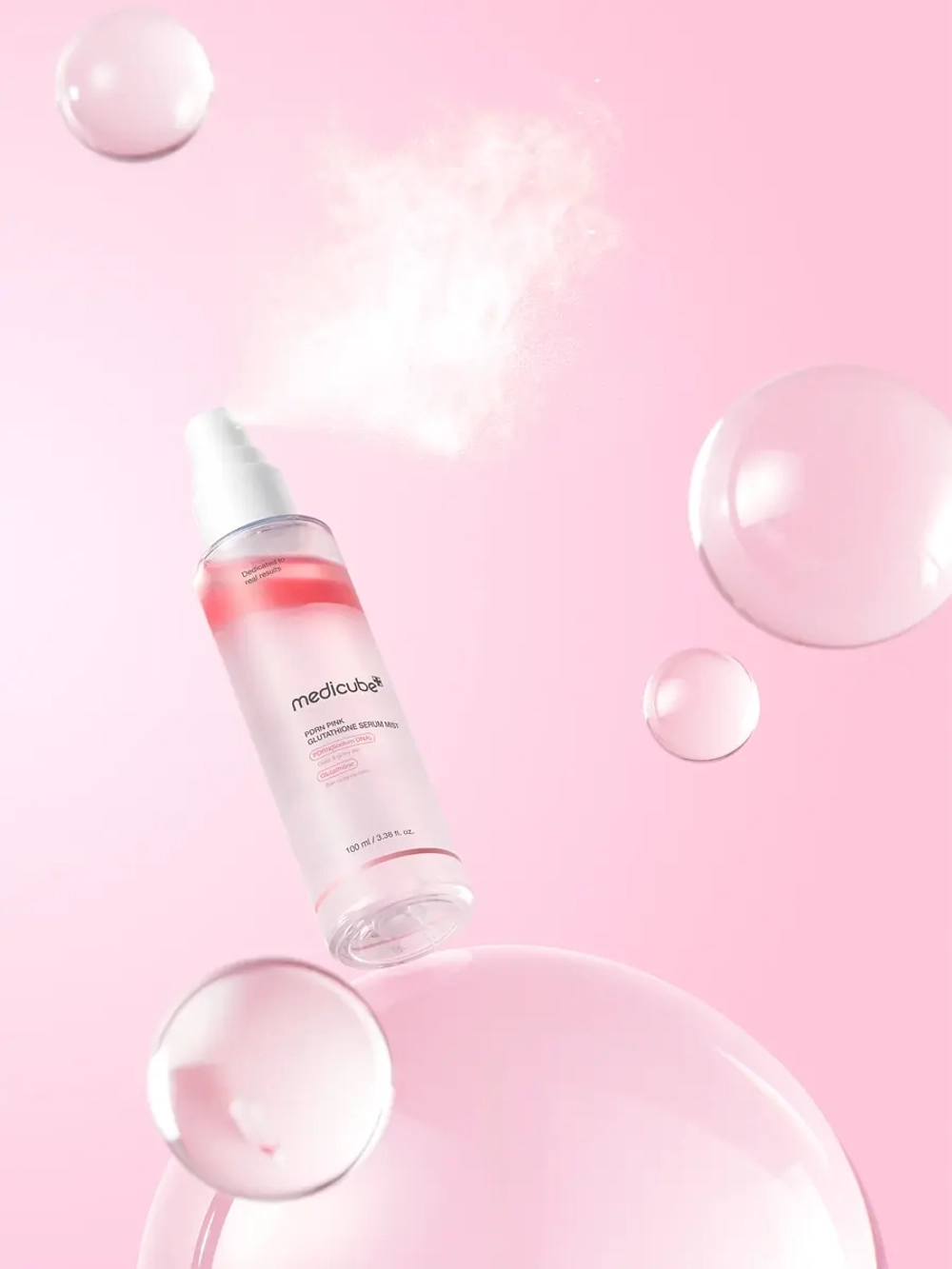 Medicube Сыворотка-мист с ПДРН и глутатионом для упругости и сияния кожи PDRN Pink Glutatione Serum Mist 100 мл