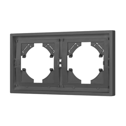Рамка пластиковая FRM-TENDO-SFPL-2-GR (Arlight, Матовый графитовый) 054648