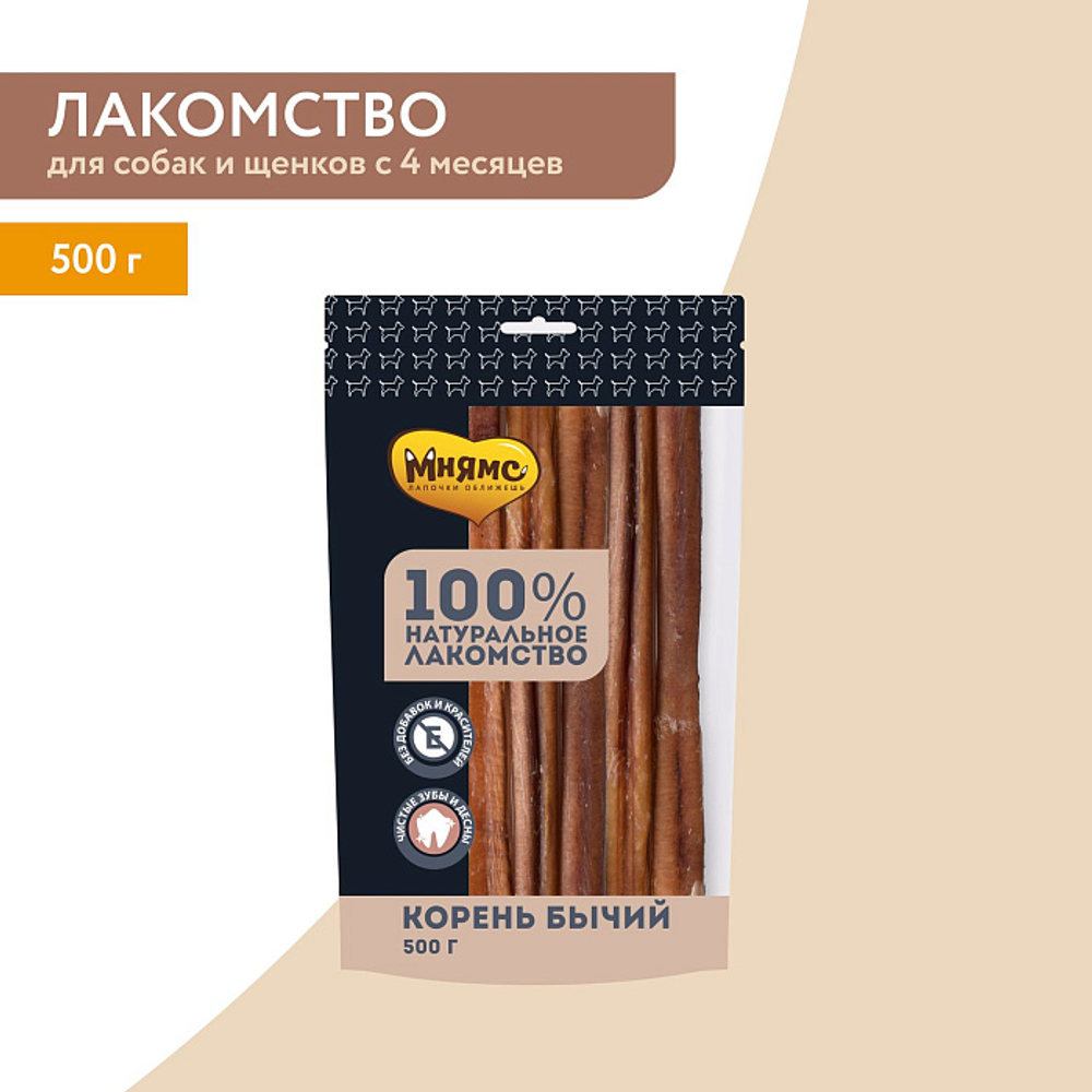 Лакомство для собак Мнямс на каждый корень бычий 500г, 15 шт