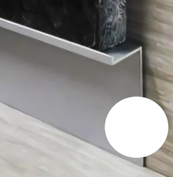 Алюминиевый плинтус для установки панелей из гипсокартона белый
