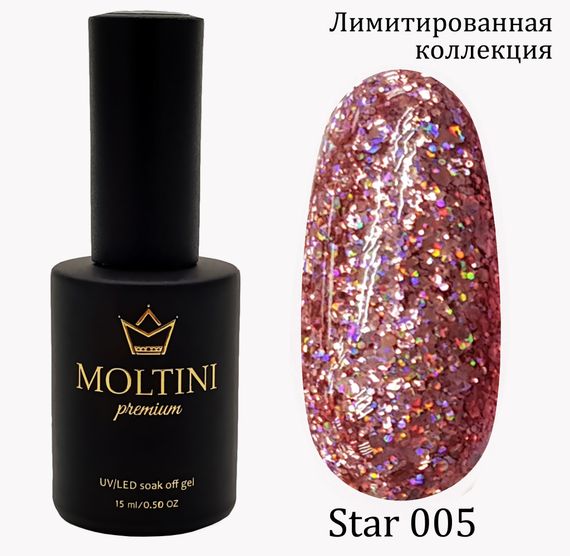 Гель-лак Moltini Premium STAR 005, 15 ml