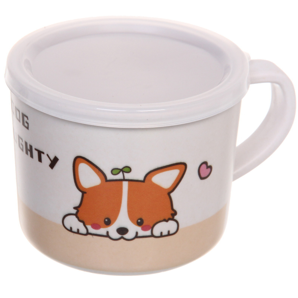 Набор детской посуды из бамбука 5 предметов «Щенок»