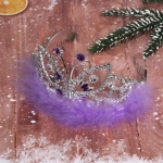 Корона «Фея Бабочка» с пухом, микс