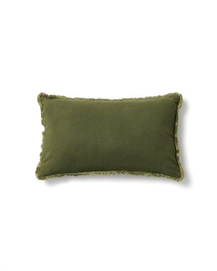 Чехол для подушки Narela из зеленого жаккардового хлопка и вискозы 50 x 30 см