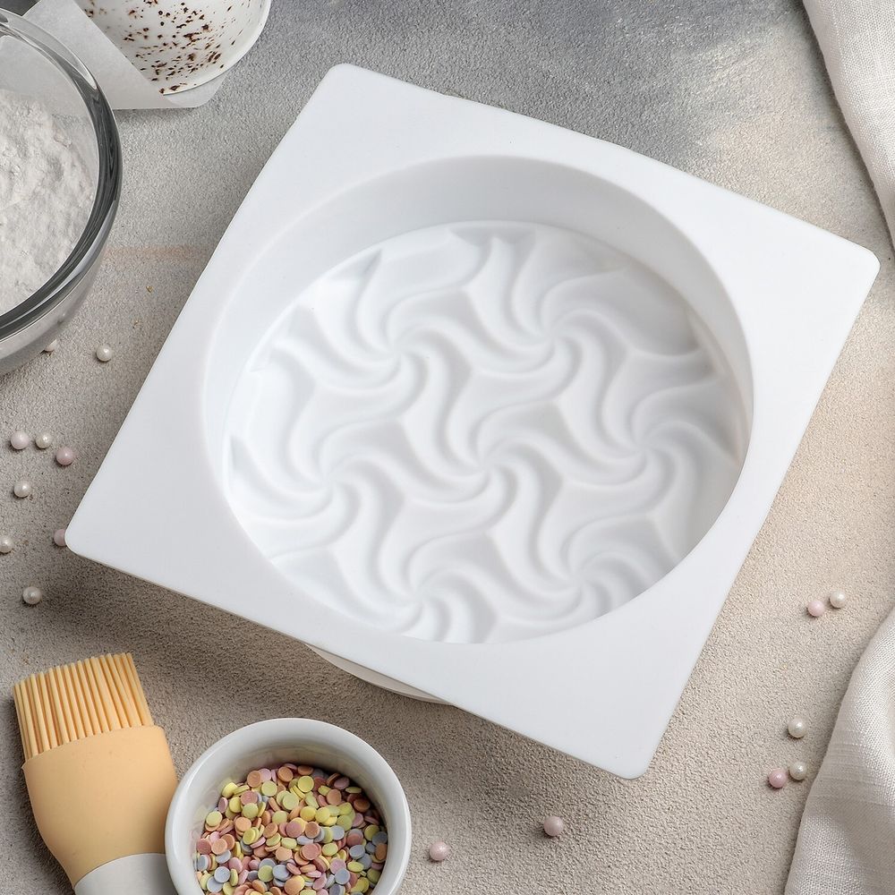Форма для муссовых десертов и выпечки «Вихрь», 17,5×5,5 см, цвет белый