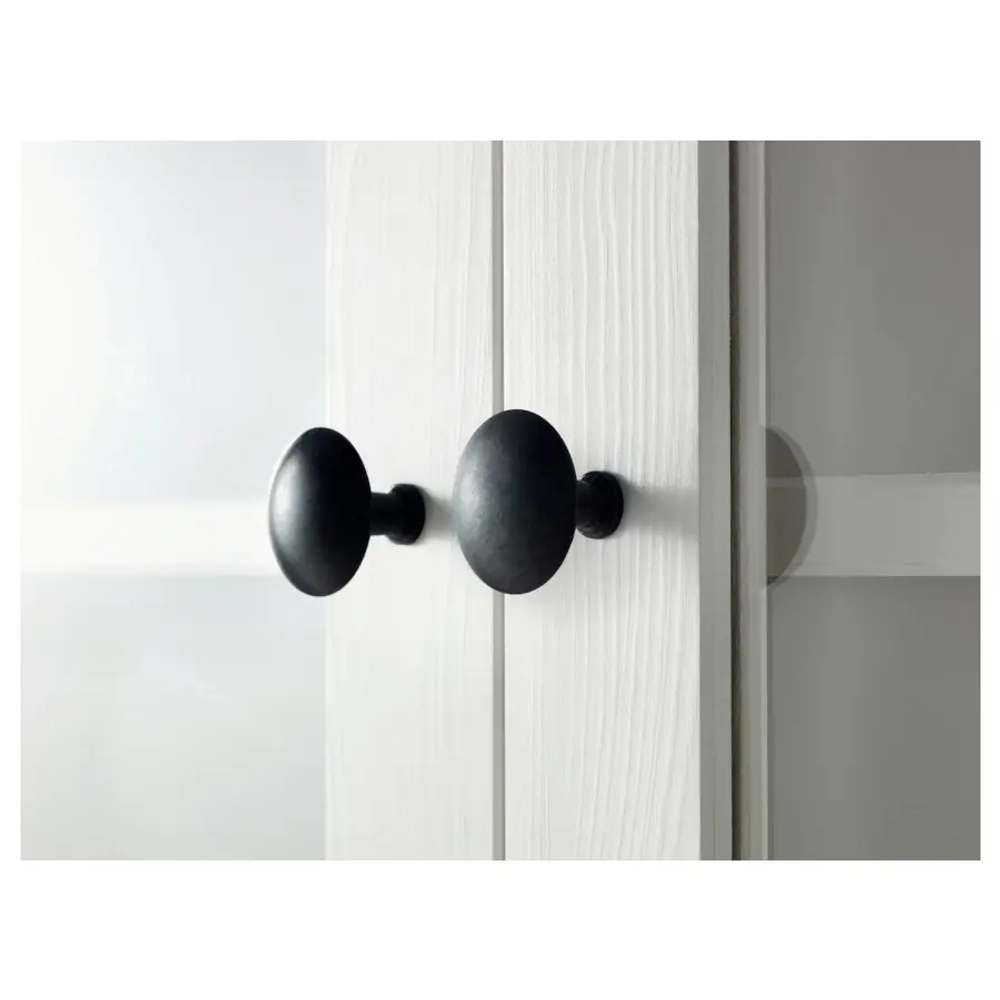 Шкаф со стеклянными дверцами - IKEA HEMNES/ ХЕМНЭС  ИКЕА,188x197х37 см, белый,
